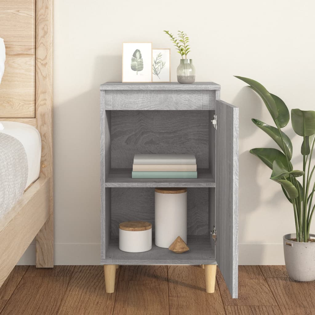 Table de chevet sonoma gris 40x35x70 cm bois d'ingénierie - XIOS