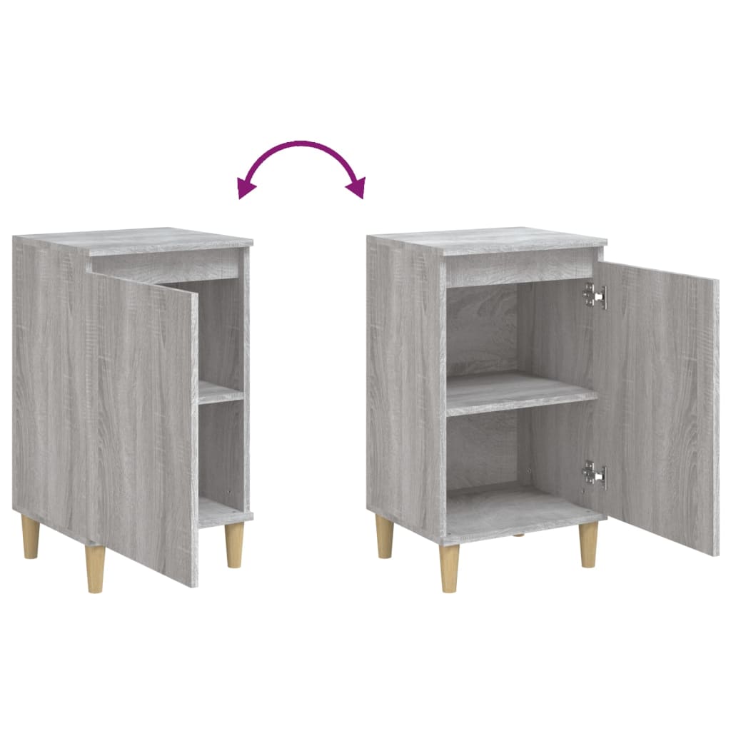 Table de chevet sonoma gris 40x35x70 cm bois d'ingénierie - XIOS
