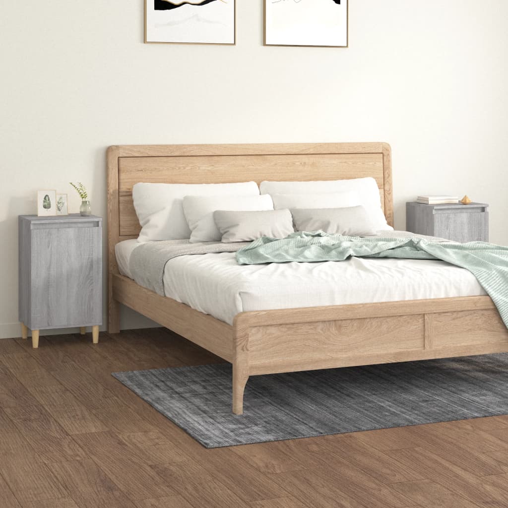 Tables de chevet 2 pcs sonoma gris 40x35x70cm bois d'ingénierie - XIOS