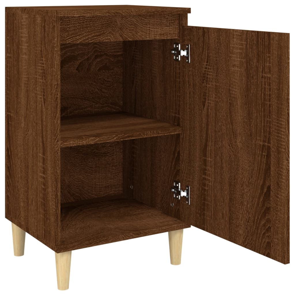 Tables de chevet 2pcs chêne marron 40x35x70cm bois d'ingénierie - XIOS