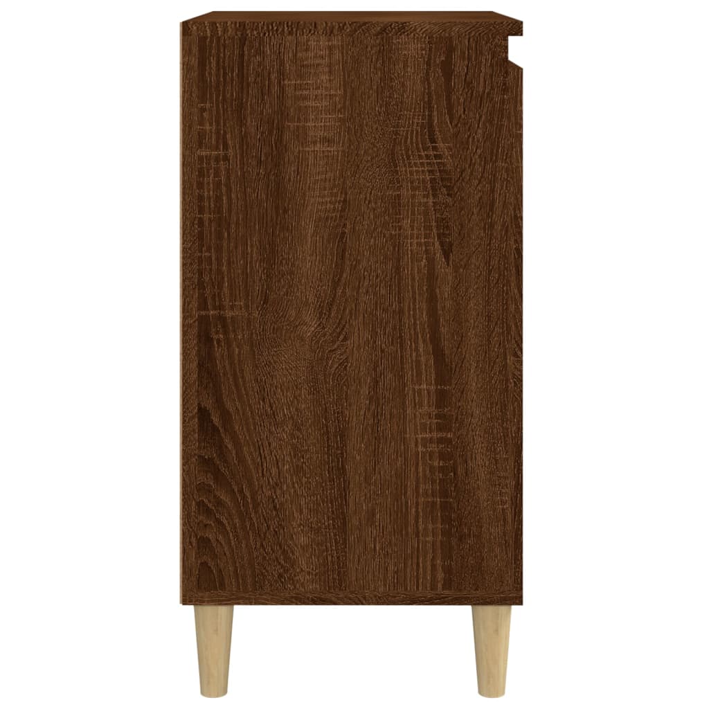 Tables de chevet 2pcs chêne marron 40x35x70cm bois d'ingénierie - XIOS