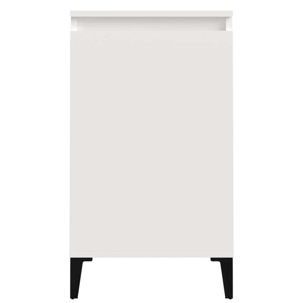 Table de chevet blanc brillant 40x35x70 cm bois d’ingénierie - XIOS