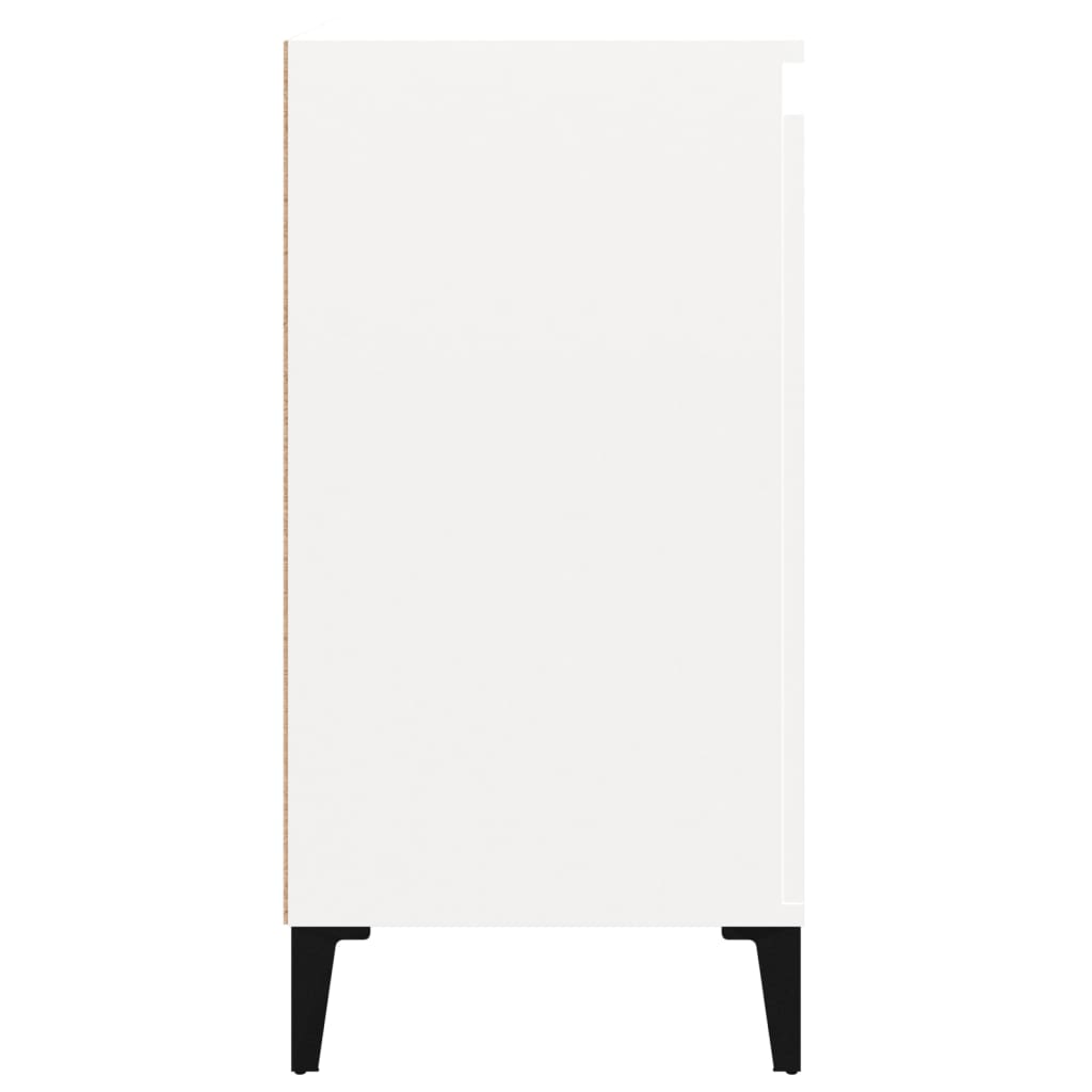 Table de chevet blanc brillant 40x35x70 cm bois d’ingénierie - XIOS