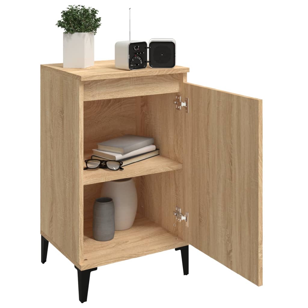 Tables de chevet 2pcs chêne sonoma 40x35x70cm bois d'ingénierie - XIOS