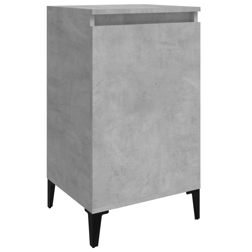 Table de chevet gris béton 40x35x70 cm bois d'ingénierie - XIOS