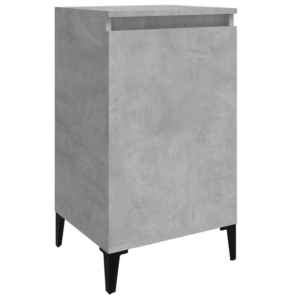 Tables de chevet 2 pcs gris béton 40x35x70 cm bois d'ingénierie - XIOS
