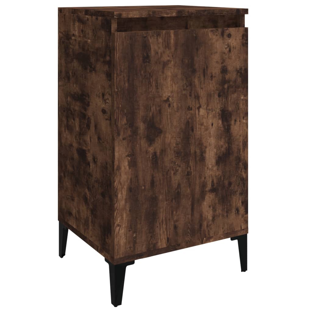 Table de chevet chêne fumé 40x35x70 cm bois d'ingénierie - XIOS