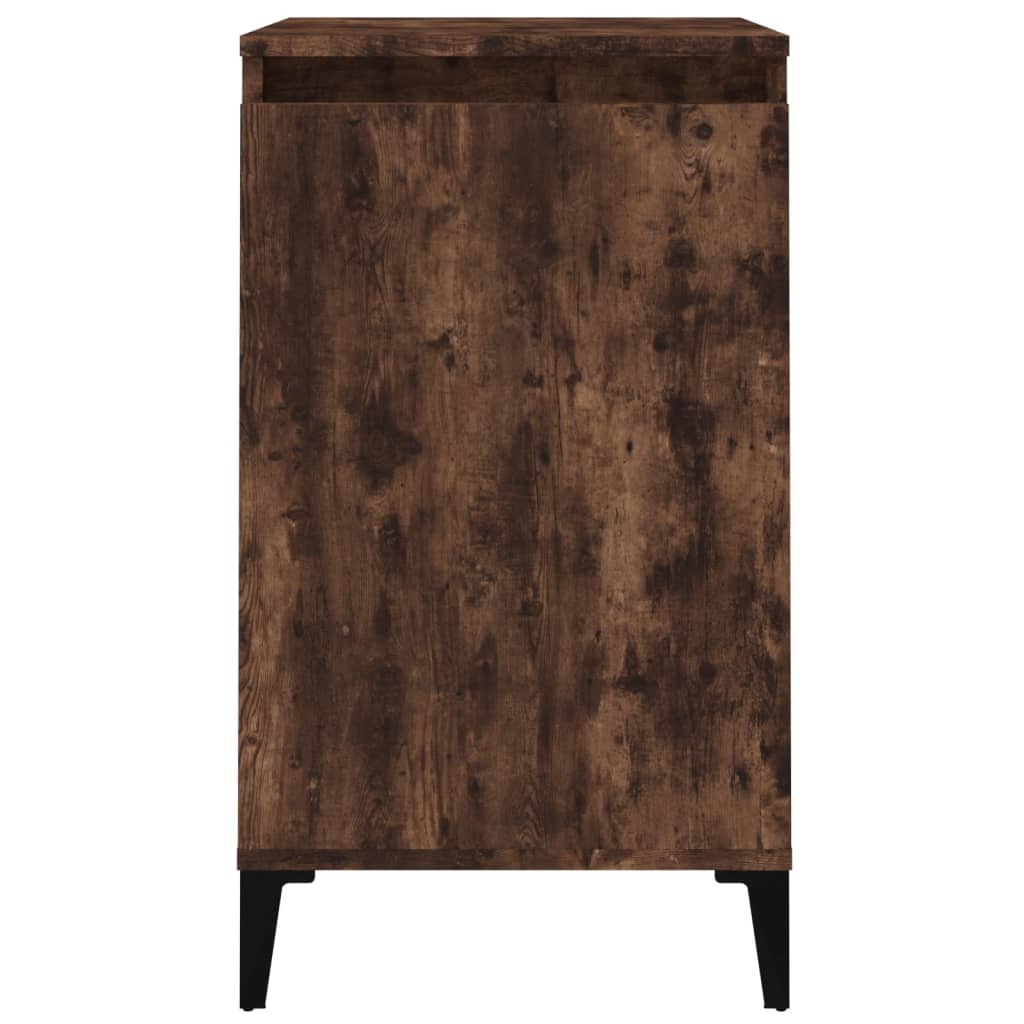 Table de chevet chêne fumé 40x35x70 cm bois d'ingénierie - XIOS
