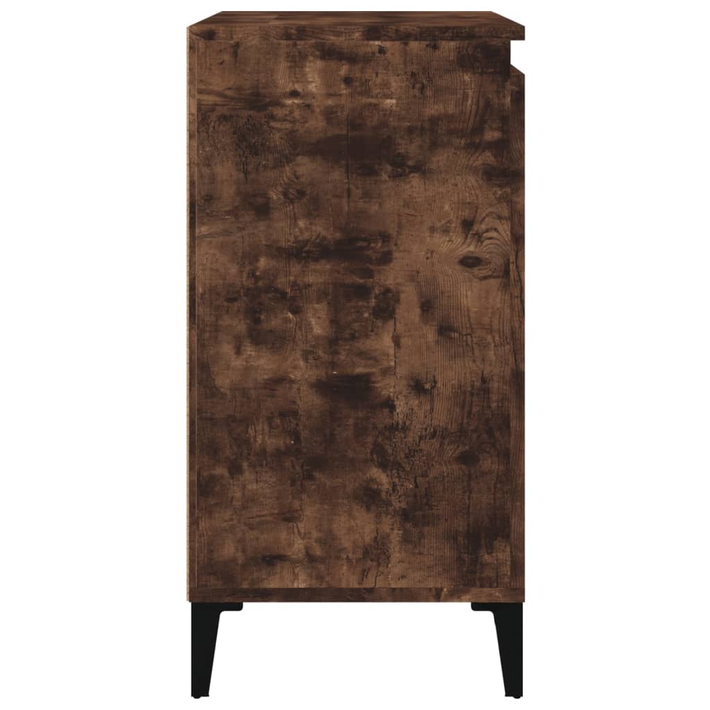 Table de chevet chêne fumé 40x35x70 cm bois d'ingénierie - XIOS