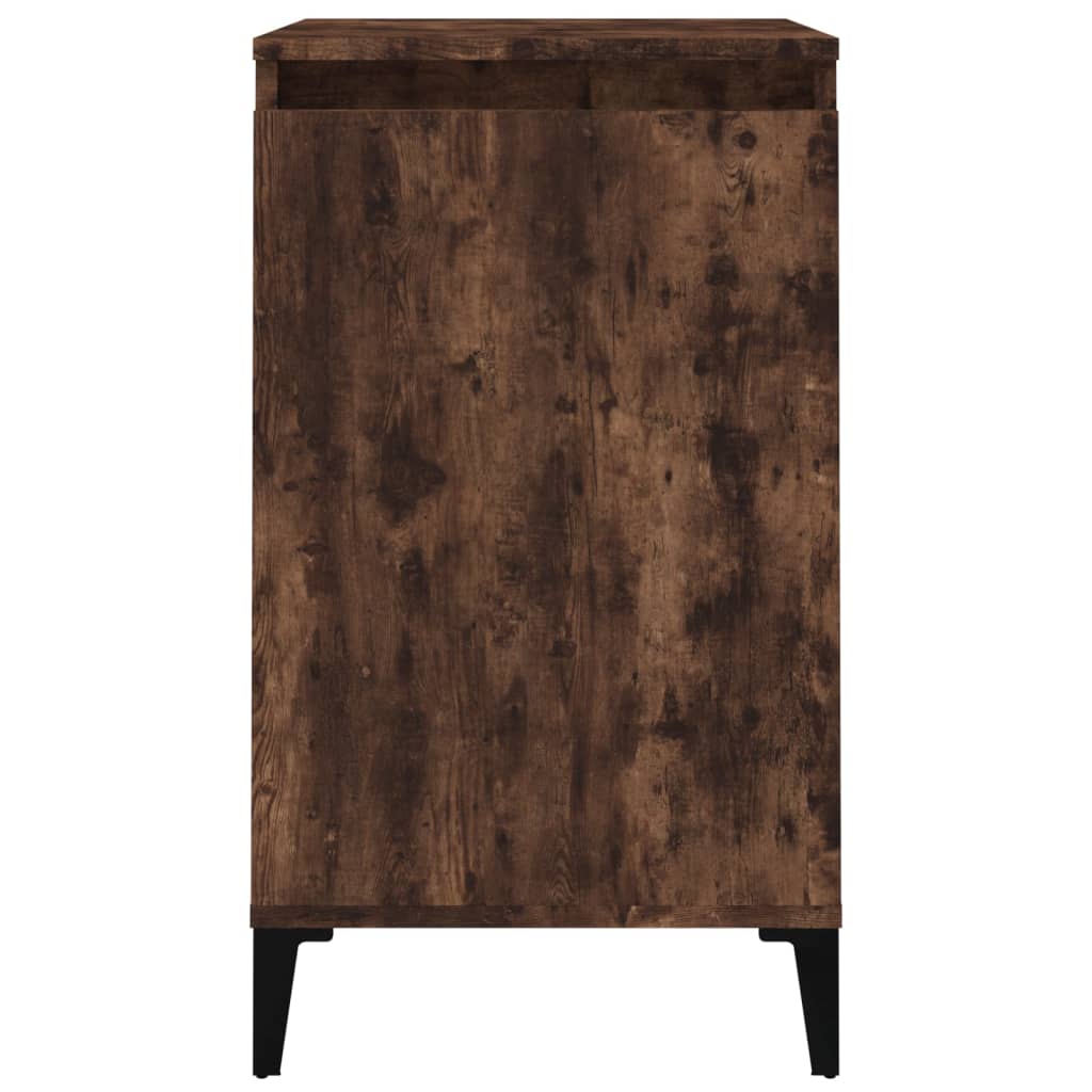 Tables de chevet 2 pcs chêne fumé 40x35x70 cm bois d'ingénierie - XIOS