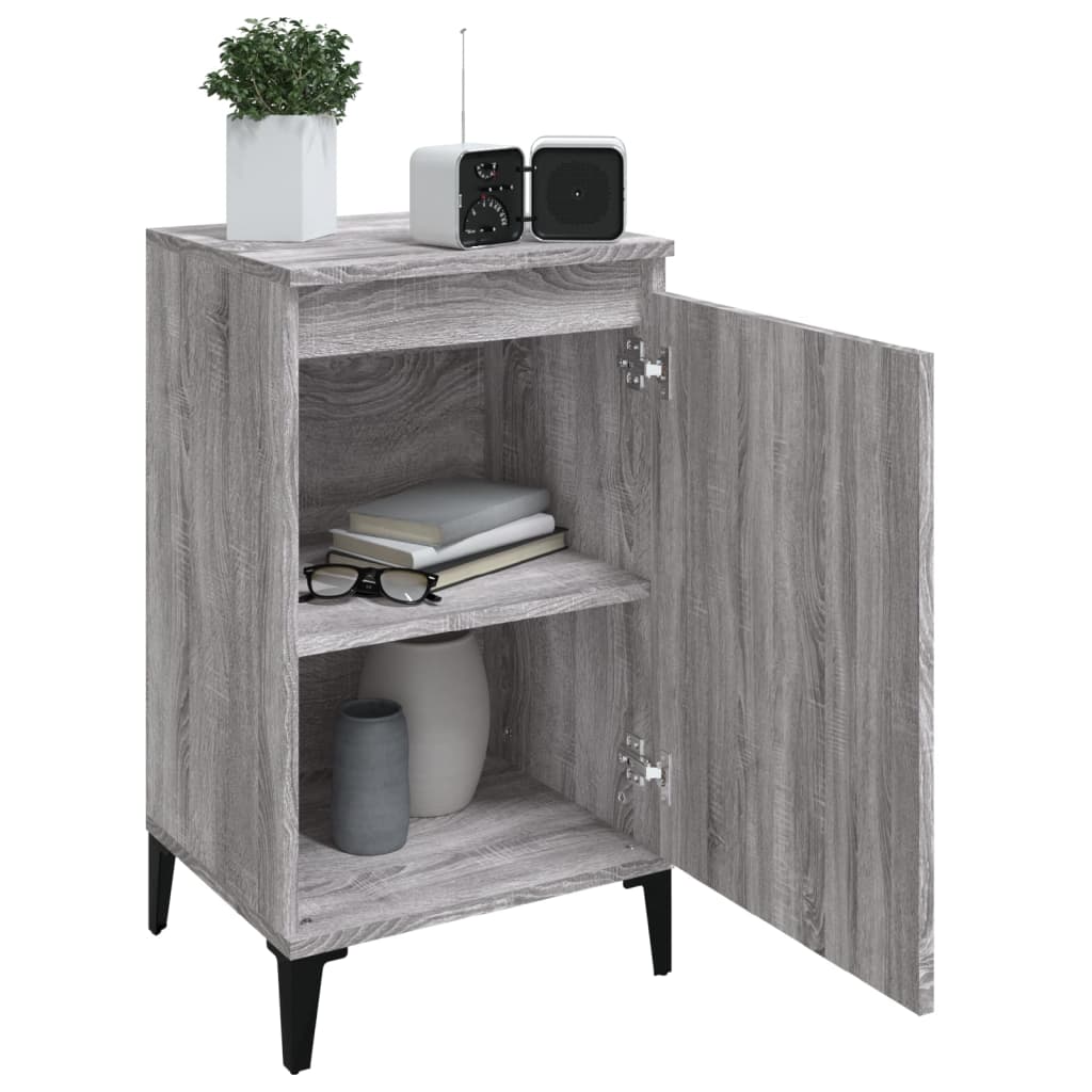 Table de chevet sonoma gris 40x35x70 cm bois d'ingénierie - XIOS