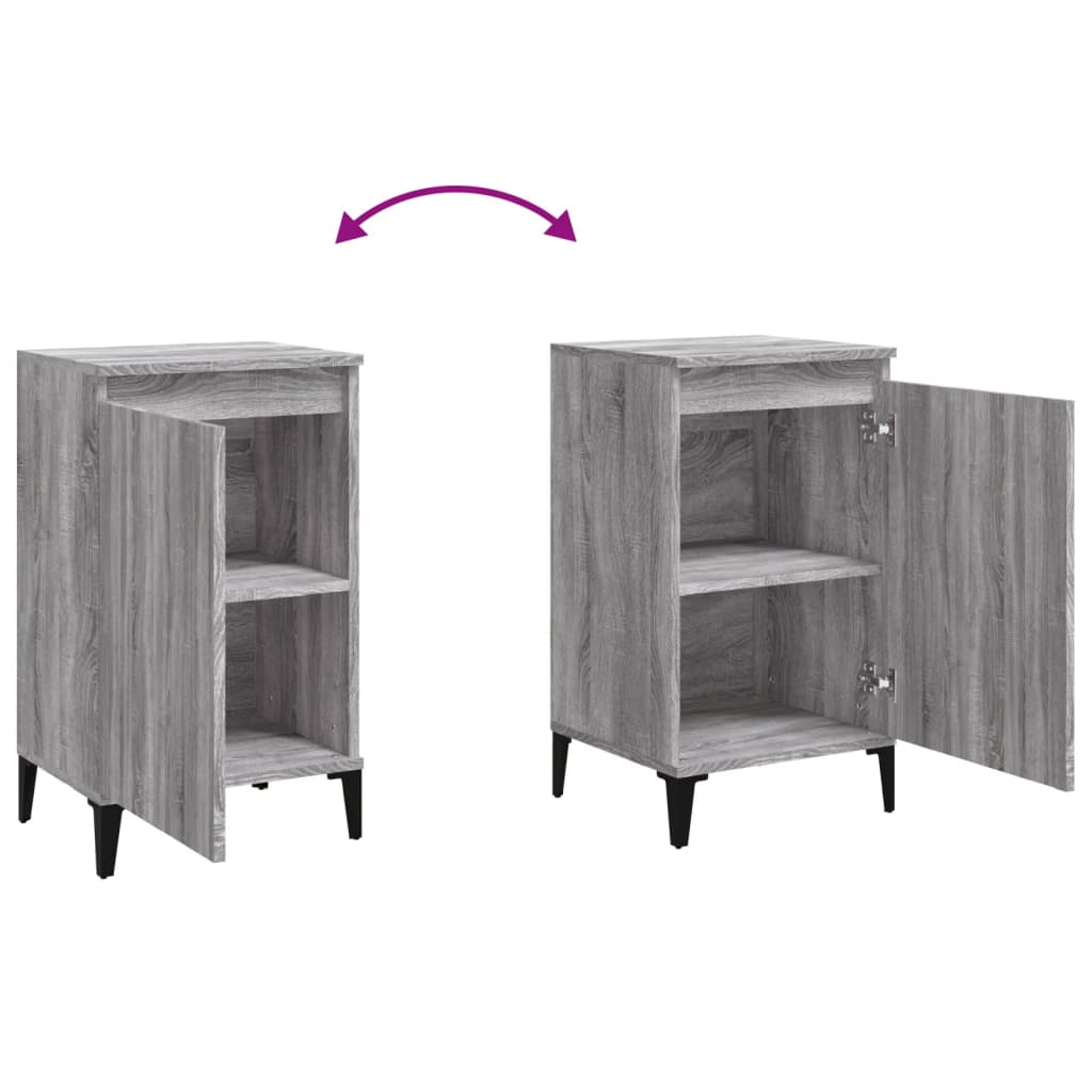 Table de chevet sonoma gris 40x35x70 cm bois d'ingénierie - XIOS