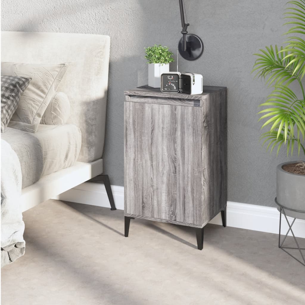 Table de chevet sonoma gris 40x35x70 cm bois d'ingénierie - XIOS