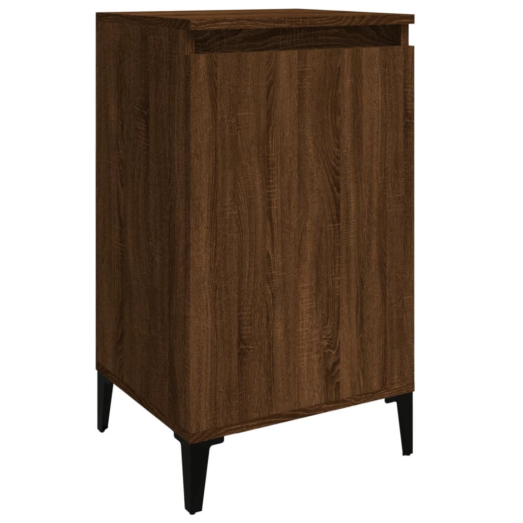 Tables de chevet 2pcs chêne marron 40x35x70cm bois d'ingénierie - XIOS