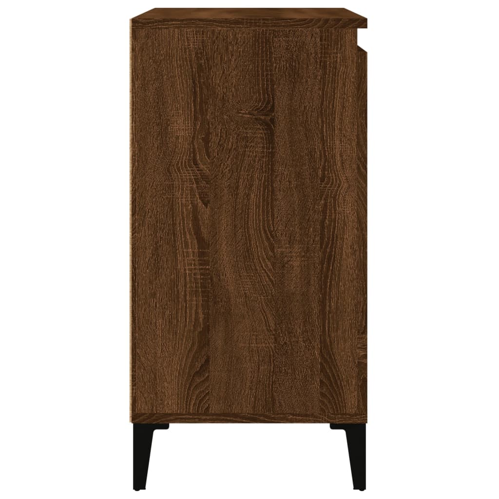 Tables de chevet 2pcs chêne marron 40x35x70cm bois d'ingénierie - XIOS