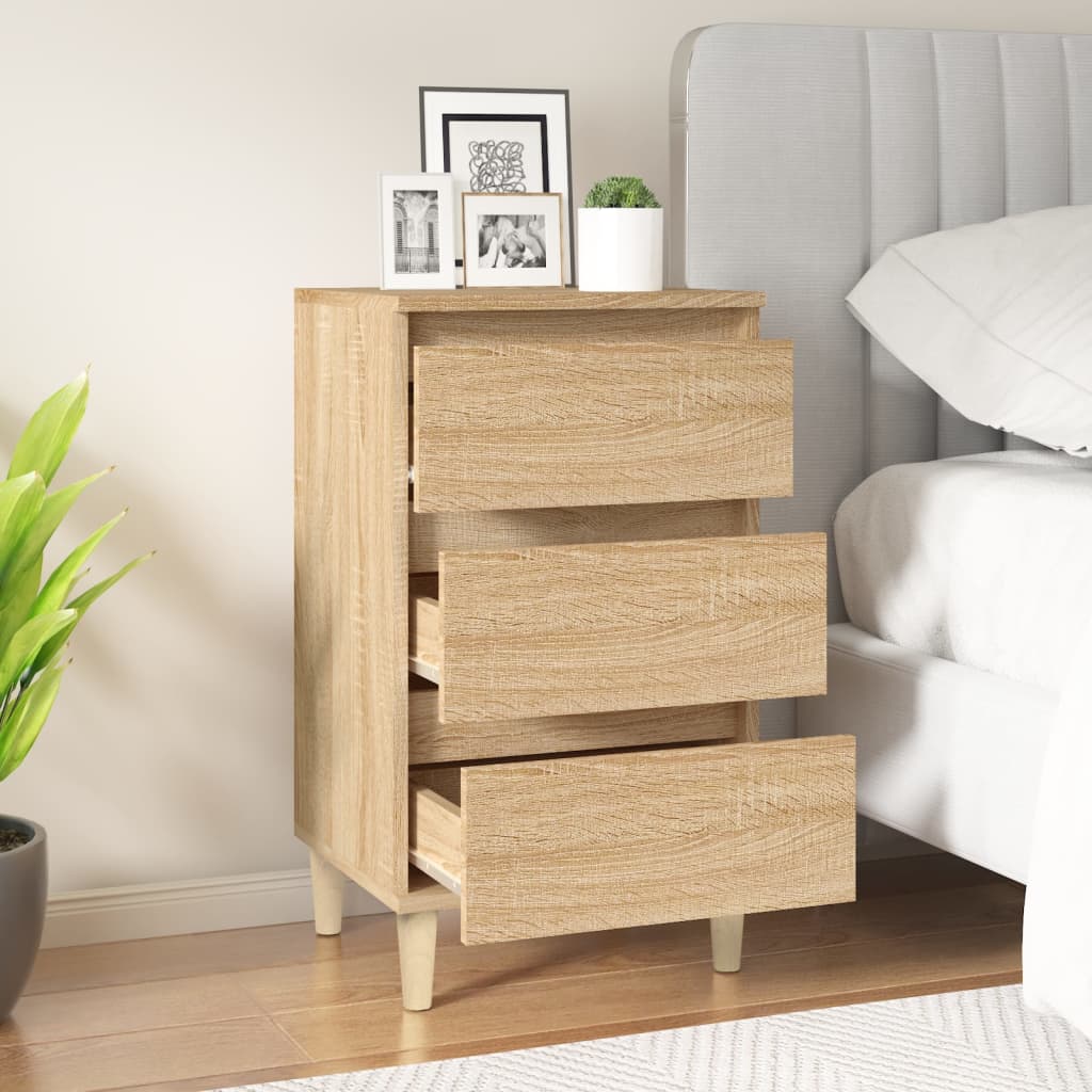 Table de chevet chêne sonoma 40x35x70 cm bois d'ingénierie - XIOS