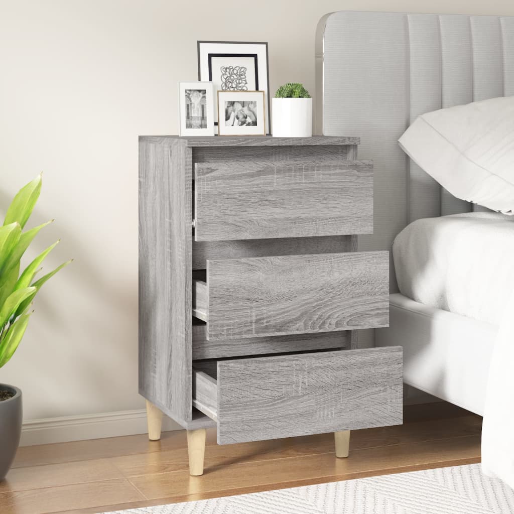 Table de chevet sonoma gris 40x35x70 cm bois d'ingénierie - XIOS