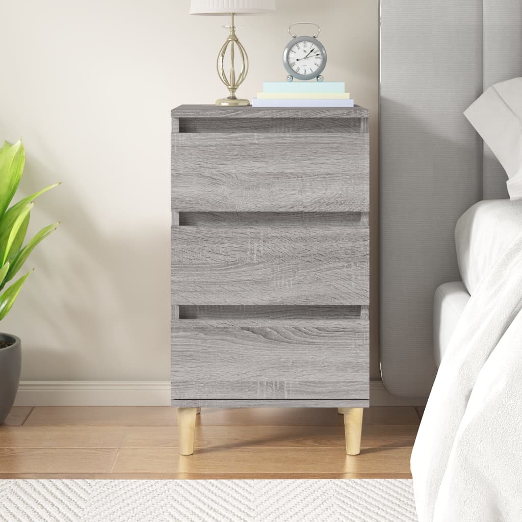 Table de chevet sonoma gris 40x35x70 cm bois d'ingénierie - XIOS
