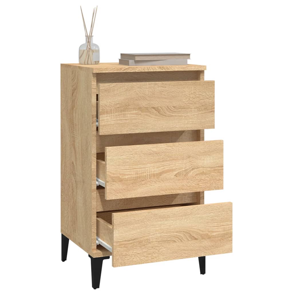 Table de chevet chêne sonoma 40x35x70 cm bois d'ingénierie - XIOS