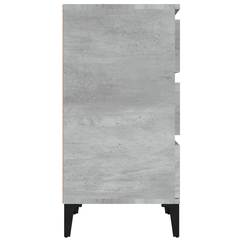 Table de chevet gris béton 40x35x70 cm bois d'ingénierie - XIOS
