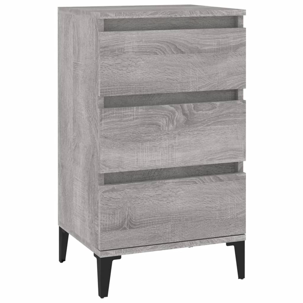 Table de chevet sonoma gris 40x35x70 cm bois d'ingénierie - XIOS