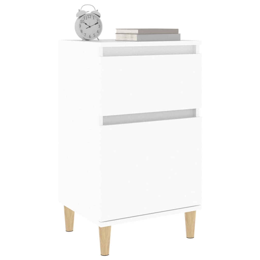 Table de chevet blanc 40x35x70 cm - XIOS