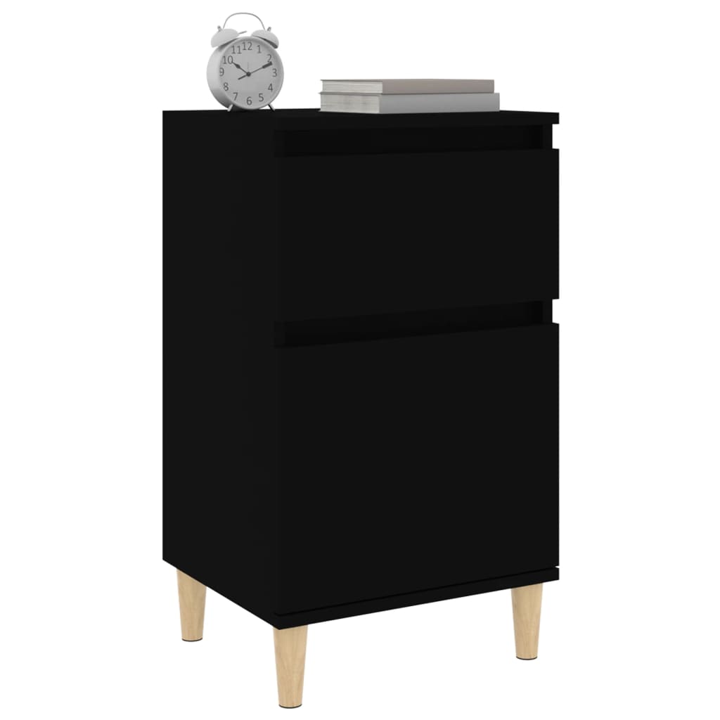 Table de chevet noir 40x35x70 cm - XIOS