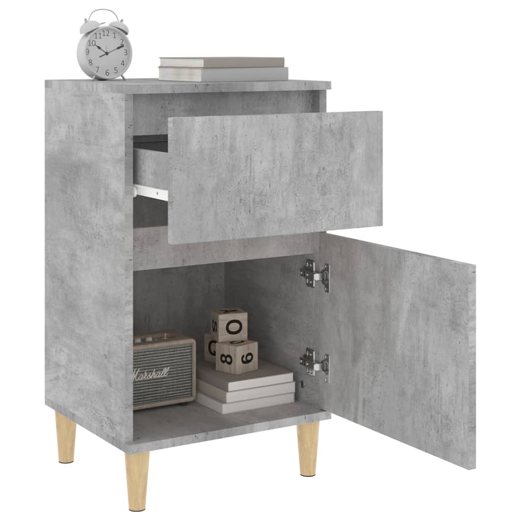 Table de chevet gris béton 40x35x70 cm - XIOS