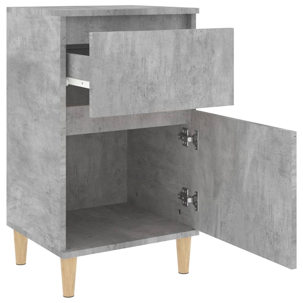 Table de chevet gris béton 40x35x70 cm - XIOS