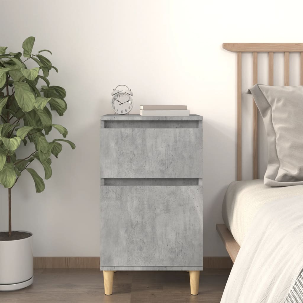 Table de chevet gris béton 40x35x70 cm - XIOS