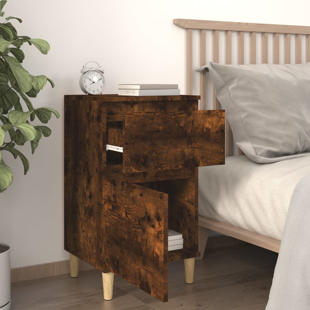 Tables de chevet 2 pcs chêne fumé 40x35x70 cm - XIOS