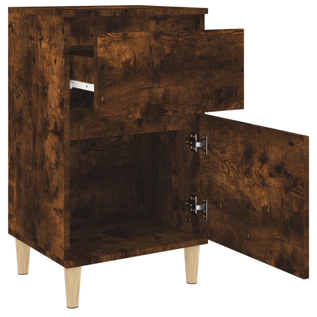 Tables de chevet 2 pcs chêne fumé 40x35x70 cm - XIOS