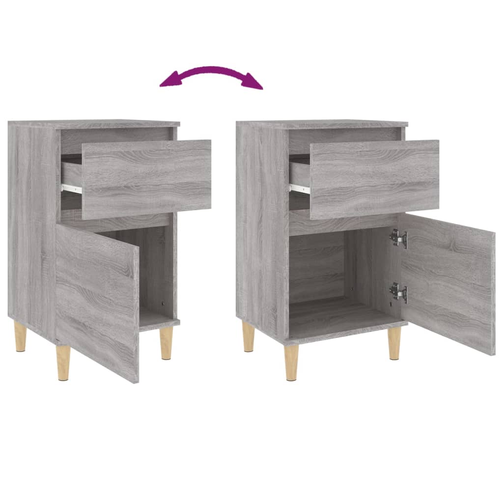 Table de chevet sonoma gris 40x35x70 cm - XIOS