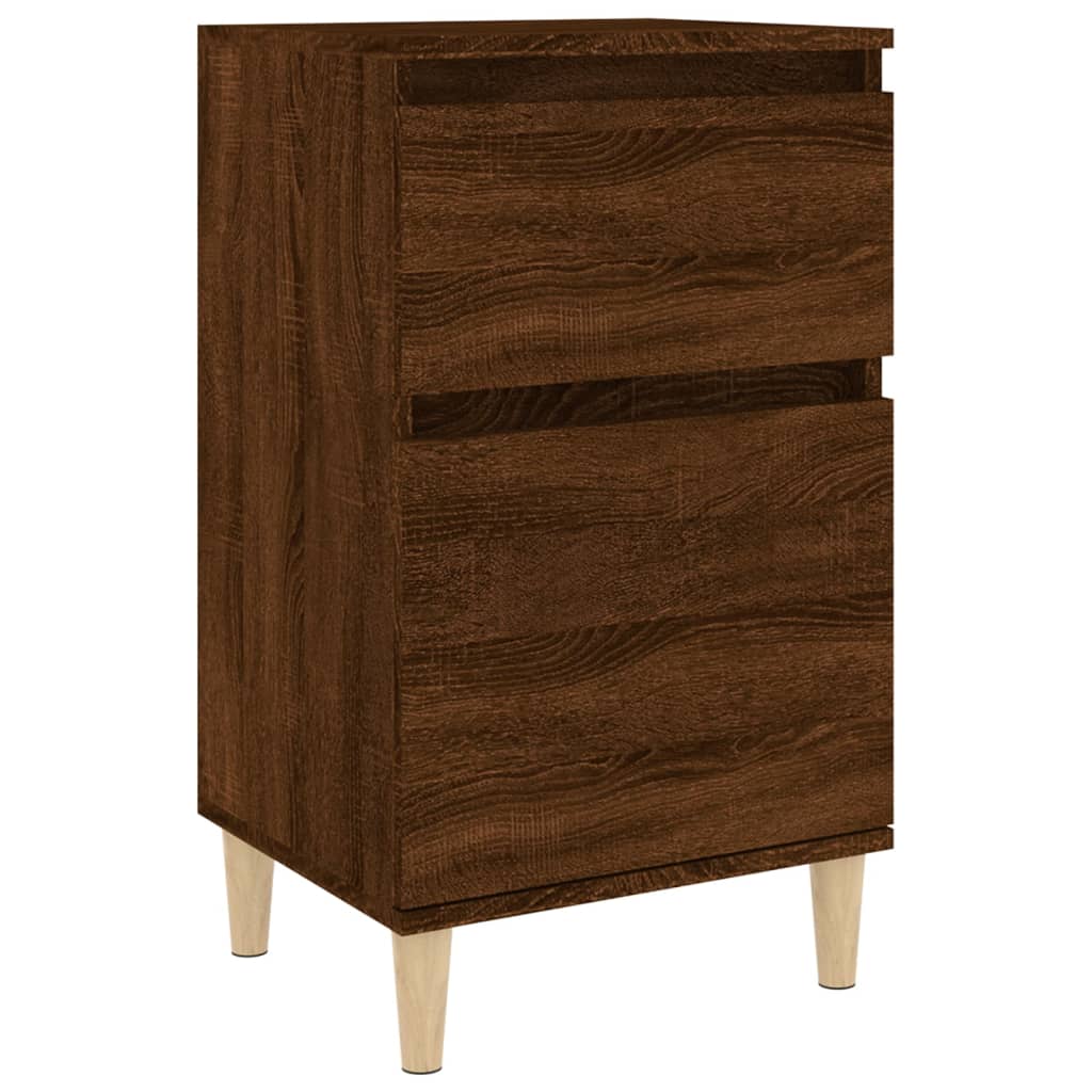 Table de chevet chêne marron 40x35x70 cm - XIOS