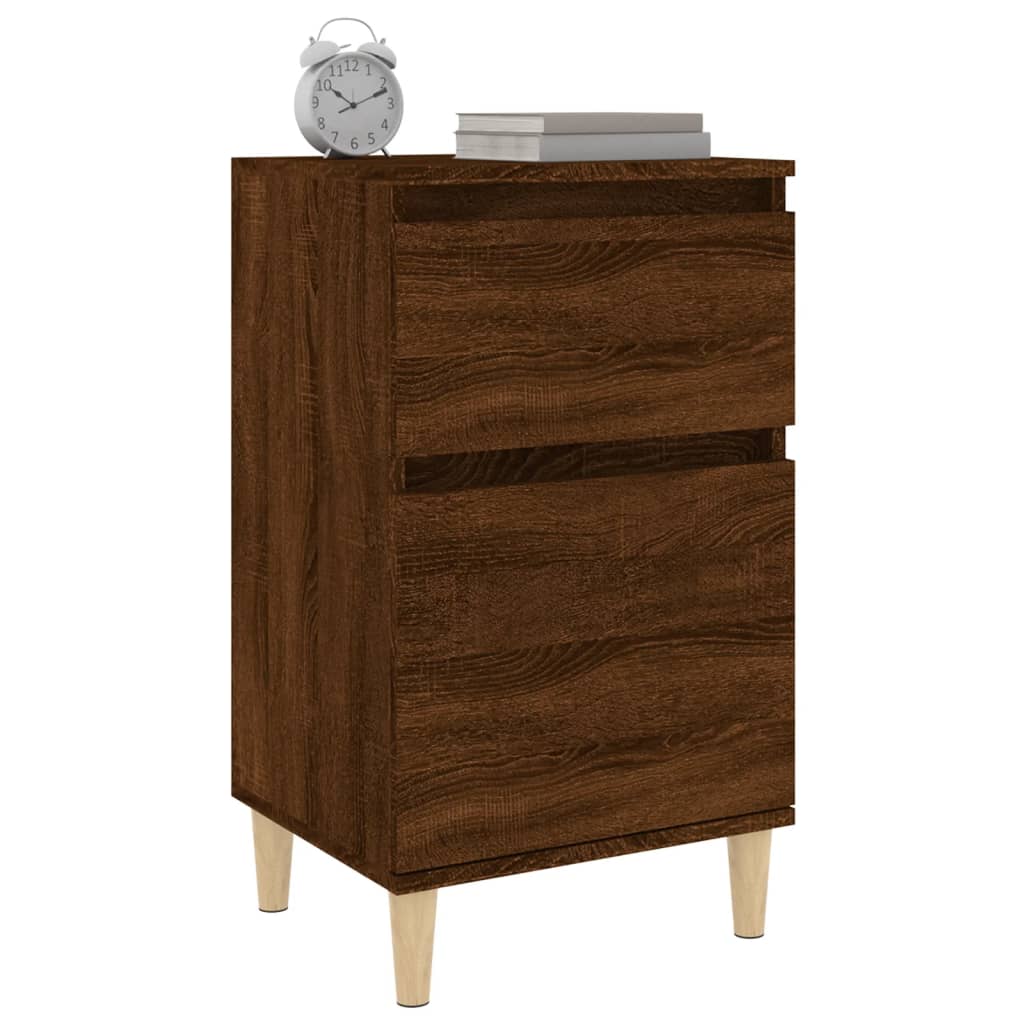 Table de chevet chêne marron 40x35x70 cm - XIOS