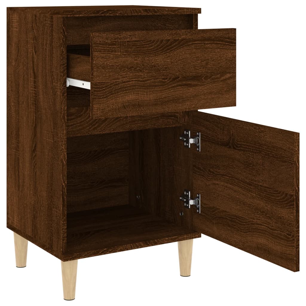 Table de chevet chêne marron 40x35x70 cm - XIOS