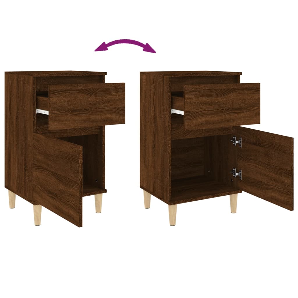 Tables de chevet 2 pcs chêne marron 40x35x70 cm - XIOS
