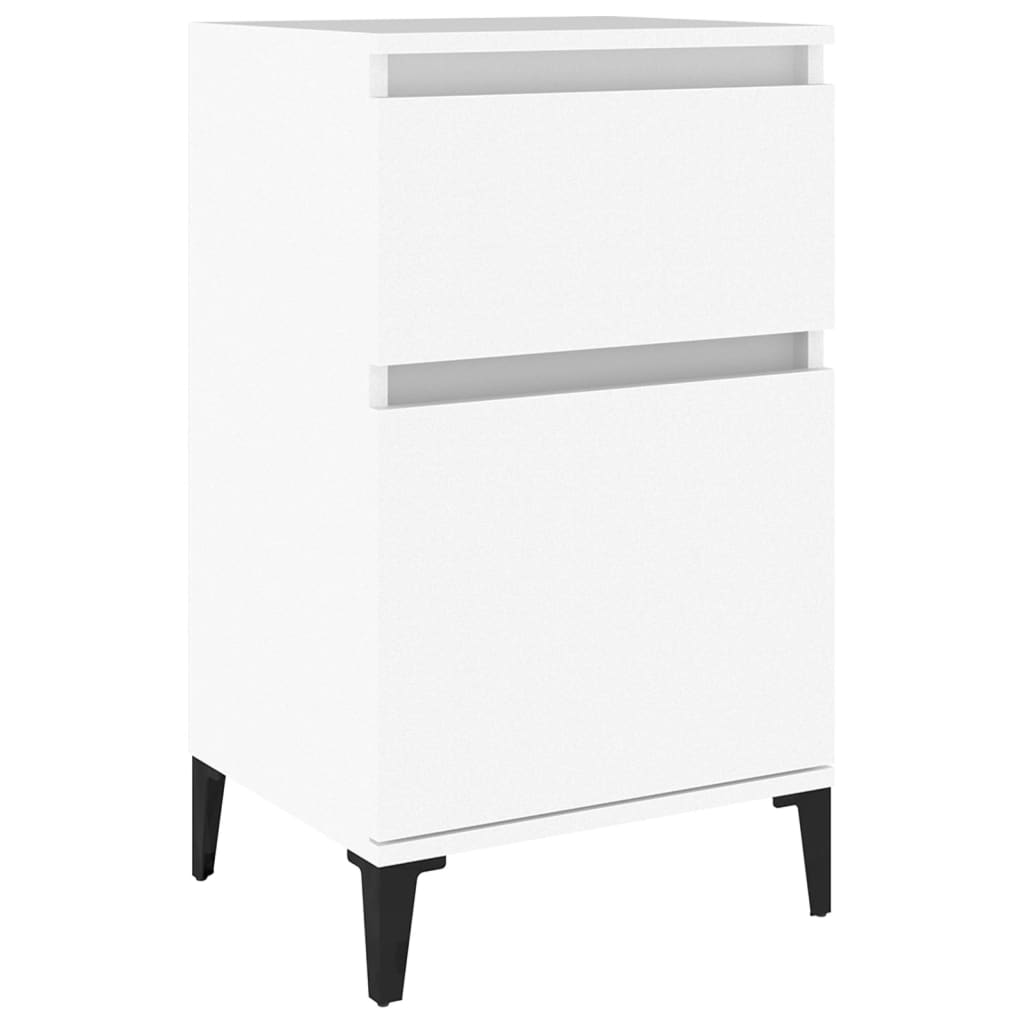 Table de chevet blanc 40x35x70 cm - XIOS