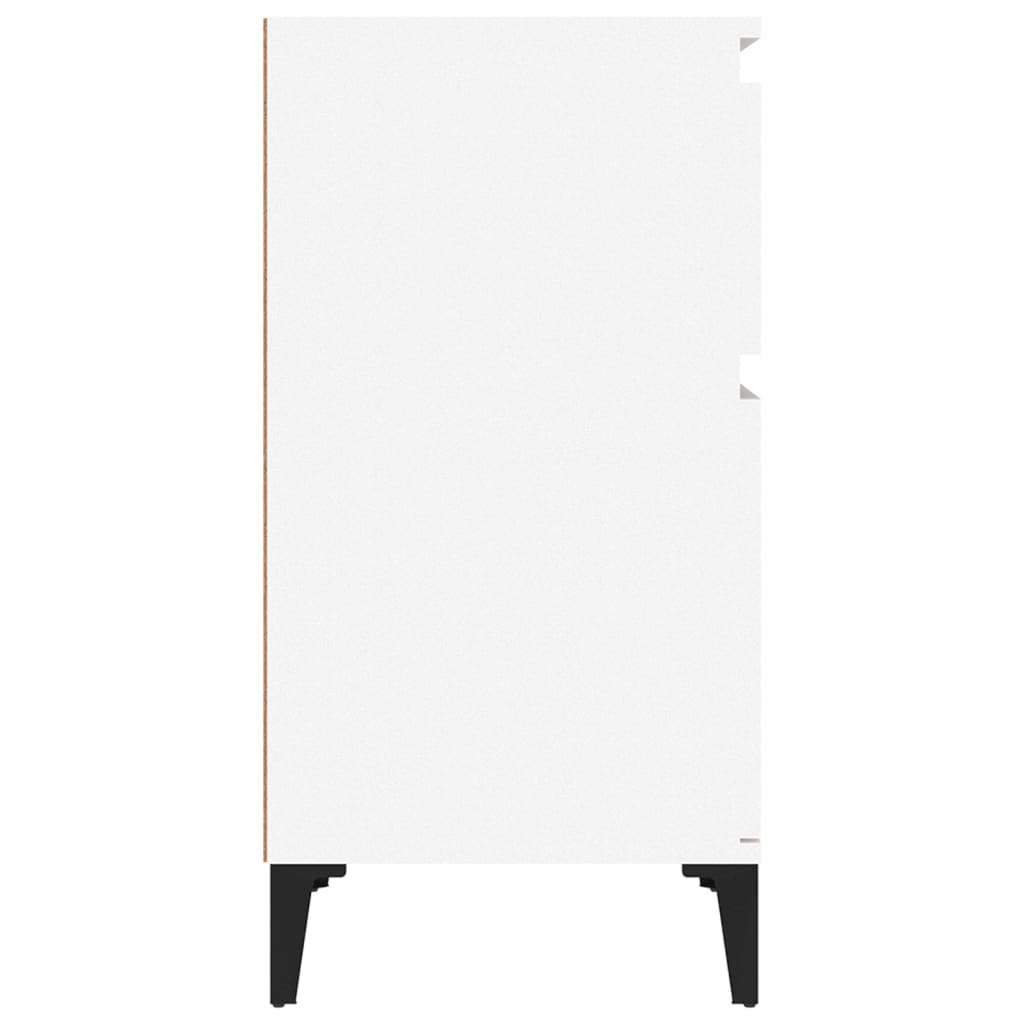Table de chevet blanc 40x35x70 cm - XIOS