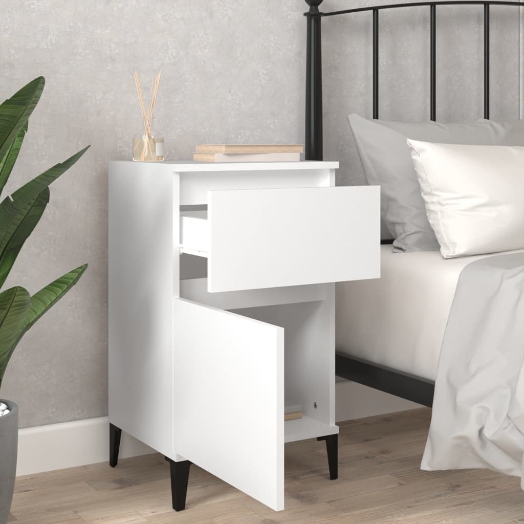 Tables de chevet 2 pcs blanc 40x35x70 cm - XIOS