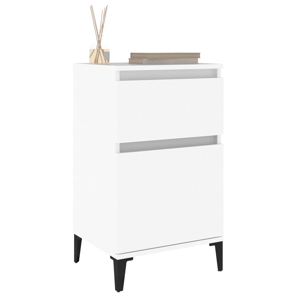 Tables de chevet 2 pcs blanc 40x35x70 cm - XIOS