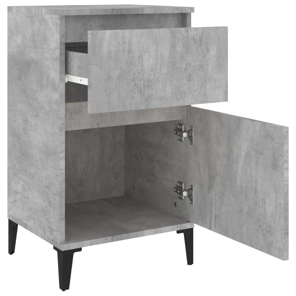 Table de chevet gris béton 40x35x70 cm - XIOS