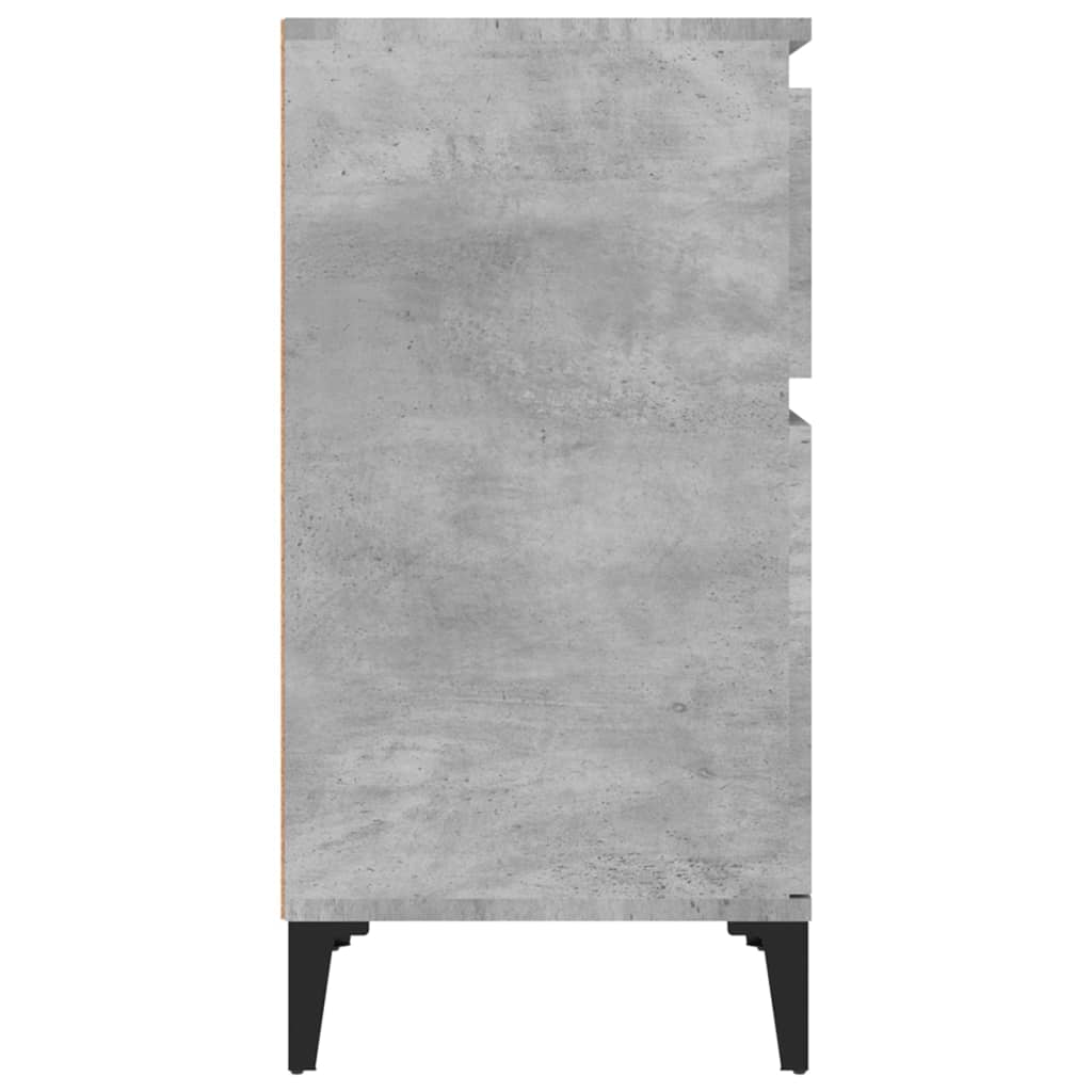 Tables de chevet 2 pcs gris béton 40x35x70 cm - XIOS