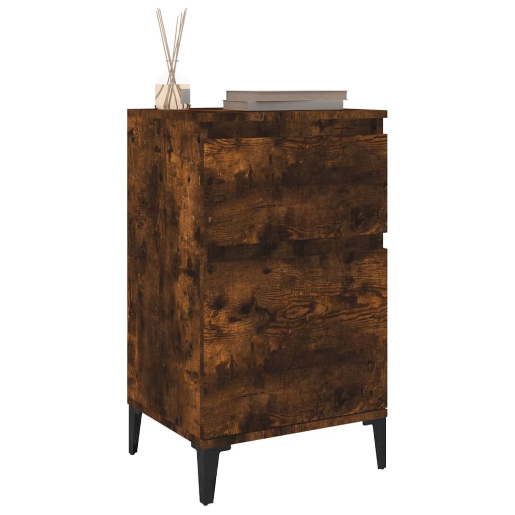 Table de chevet chêne fumé 40x35x70 cm - XIOS