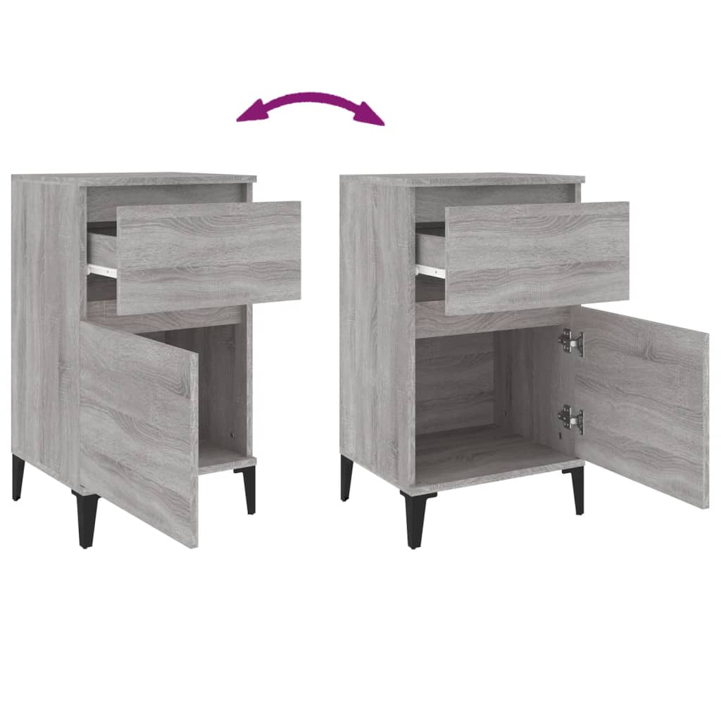 Table de chevet sonoma gris 40x35x70 cm - XIOS