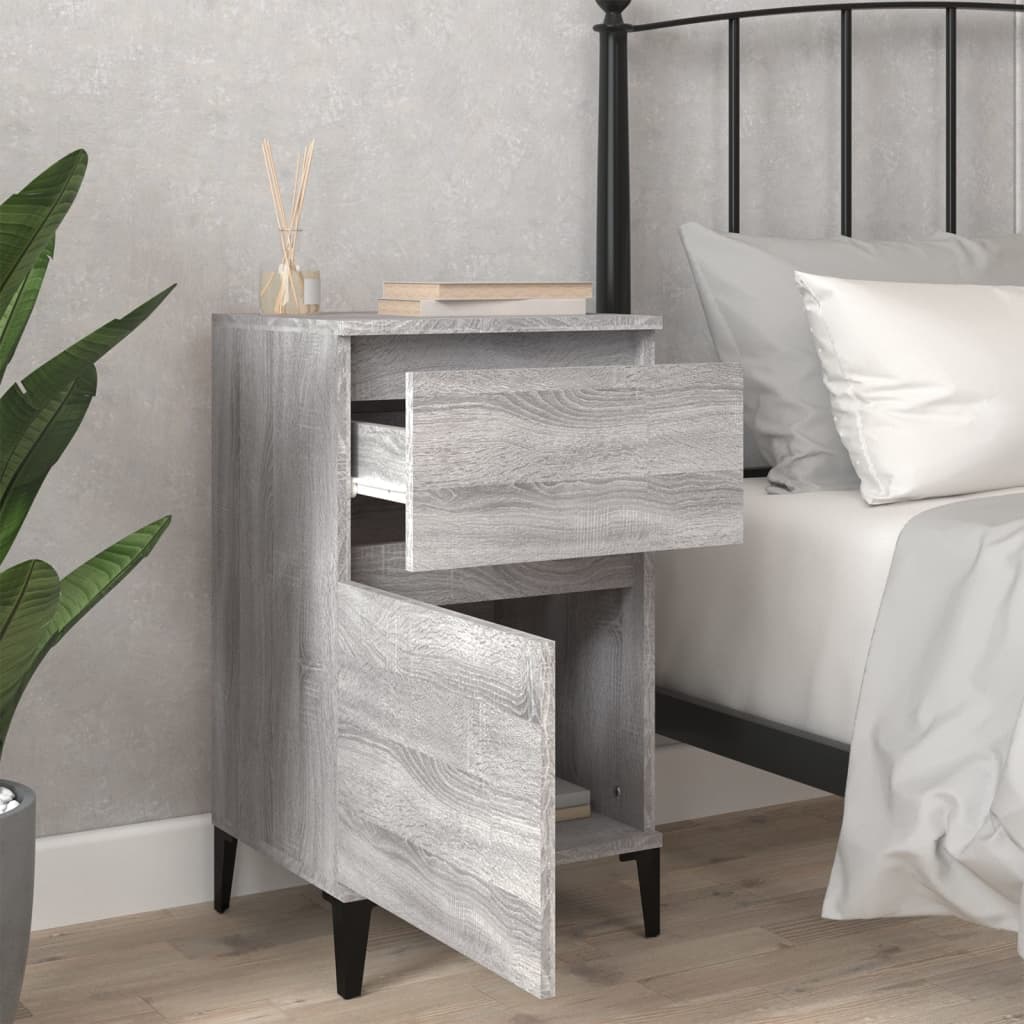 Tables de chevet 2 pcs sonoma gris 40x35x70 cm - XIOS