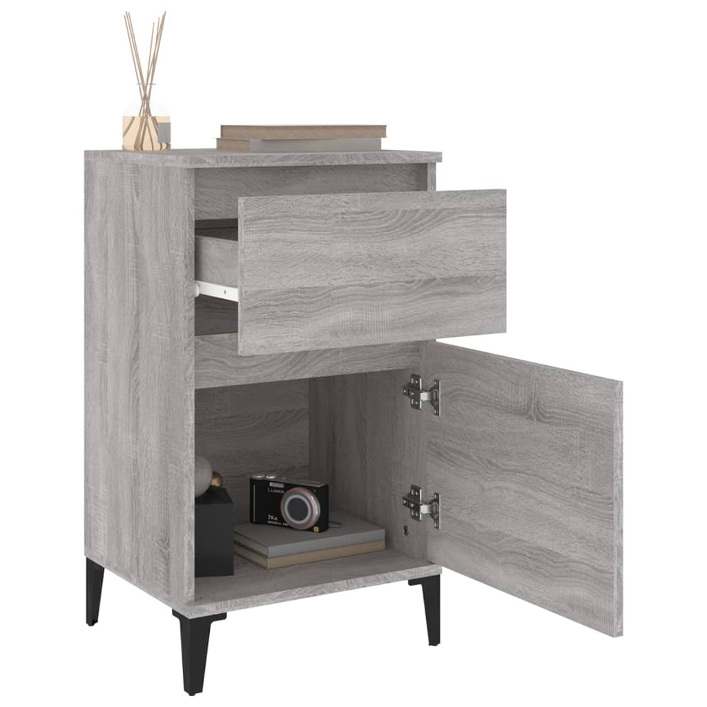 Tables de chevet 2 pcs sonoma gris 40x35x70 cm - XIOS