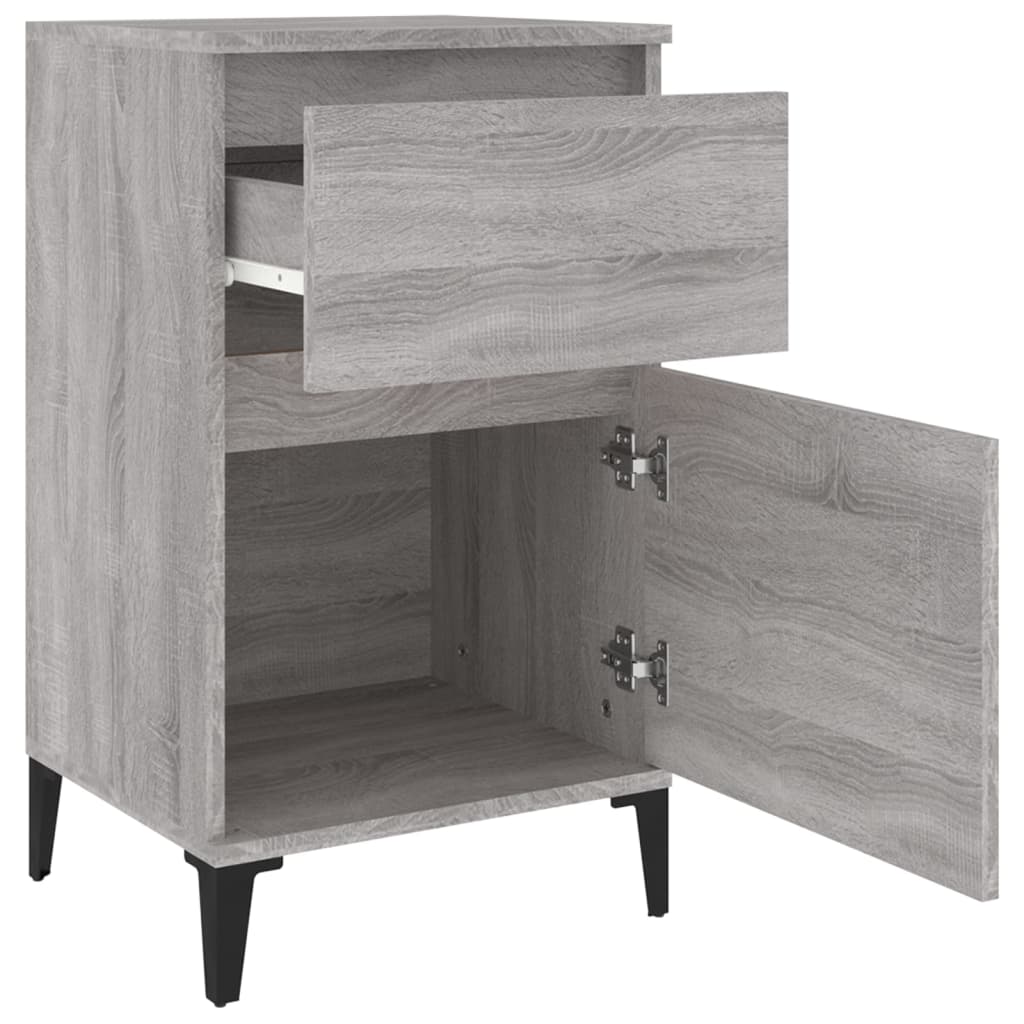 Tables de chevet 2 pcs sonoma gris 40x35x70 cm - XIOS