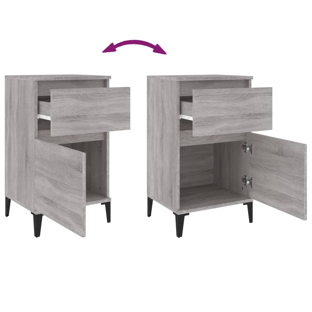 Tables de chevet 2 pcs sonoma gris 40x35x70 cm - XIOS