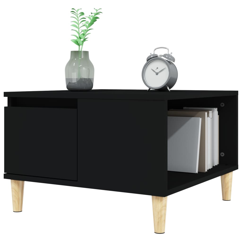 Table basse noir 55x55x36,5 cm bois d'ingénierie - XIOS